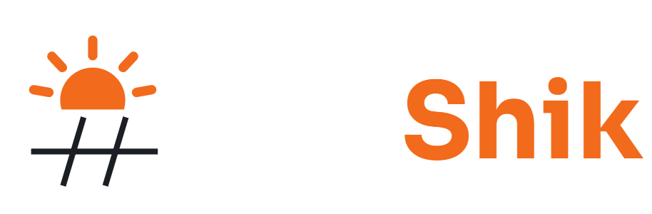 SunShik solar logo in white for dark backgrounds